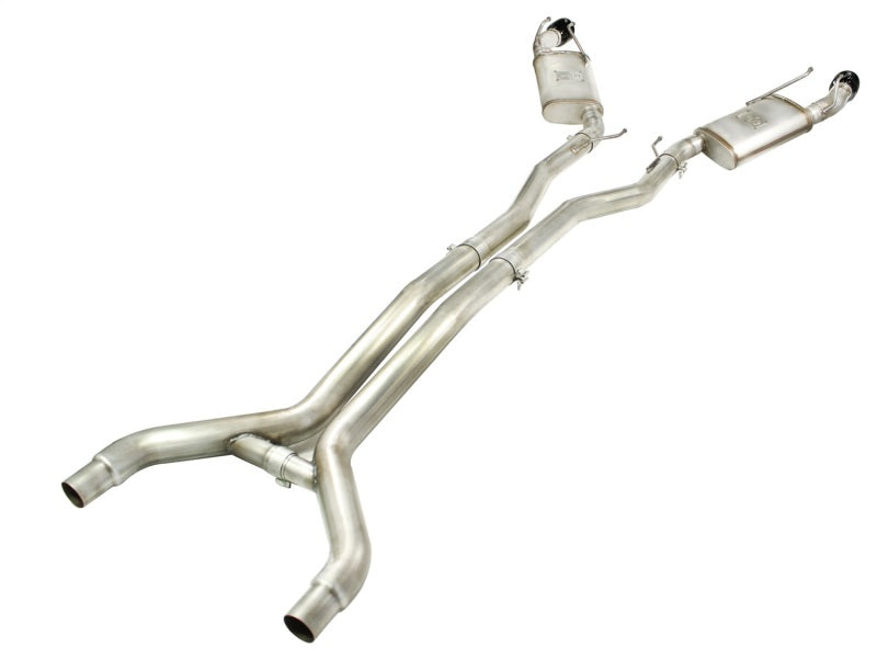 Load image into Gallery viewer, aFe MACHForce XP Exhaust 3in Stainless Stee CB/10-13 Chevy Camaro V8-6.2L (td) (gloss blk tip)
