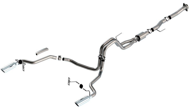 Load image into Gallery viewer, Borla F-150 2021 5.0L 2dr RC SB (122.8 WB) XL/XLT 3/2.25 SRE Cat-Back ATAK Chrome Tips
