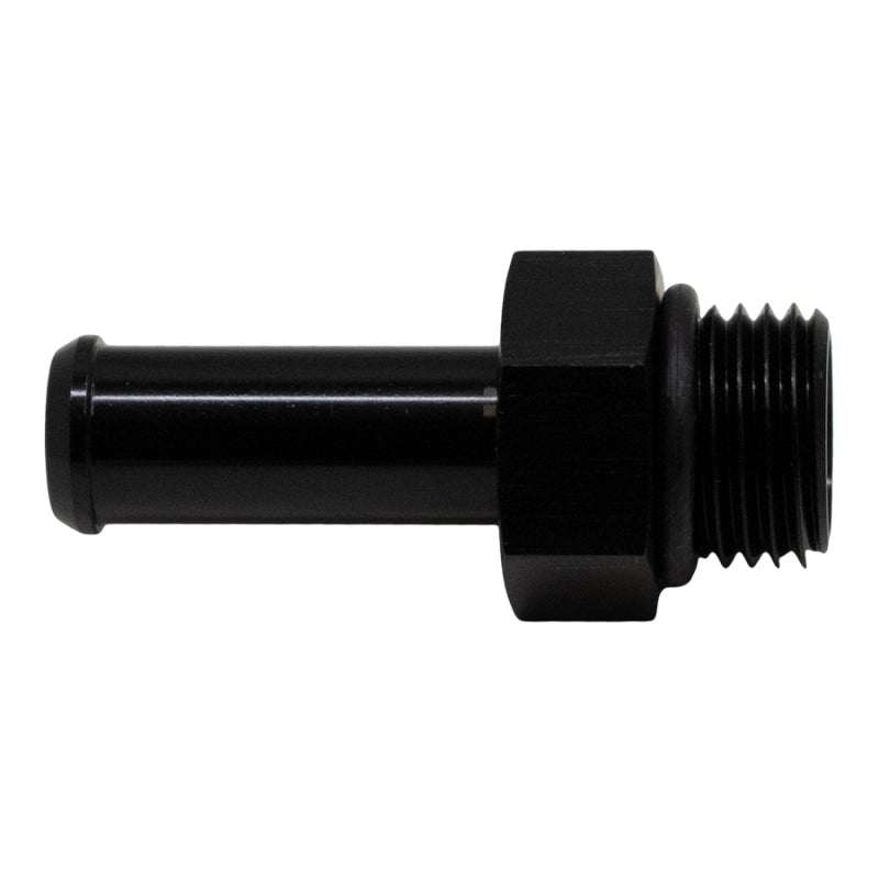 Load image into Gallery viewer, DeatschWerks 6AN ORB Male to 3/8in Male Barb Fitting (Incl O-Ring) - Anodized Matte Black
