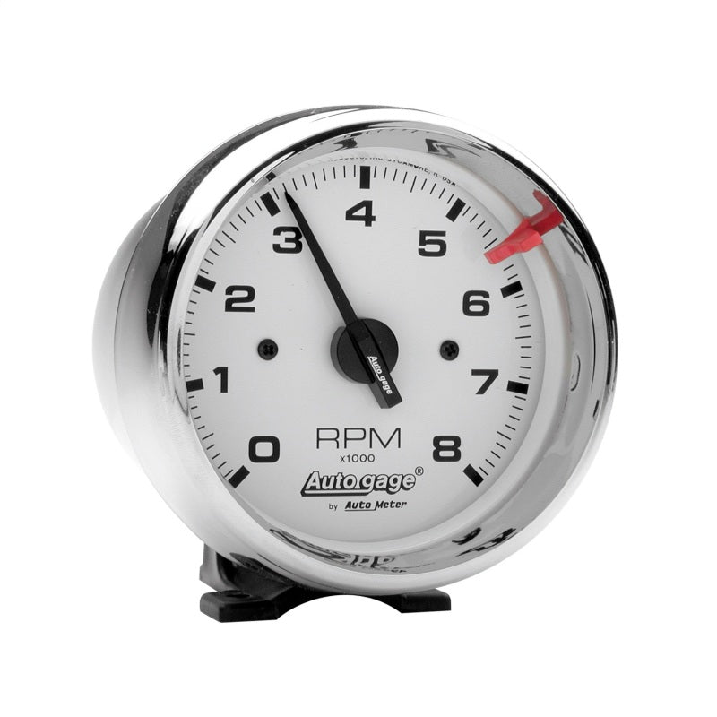 Load image into Gallery viewer, Autometer Autogage 3-3/4in White 8000 RPM Pedestal Mount Tachometer
