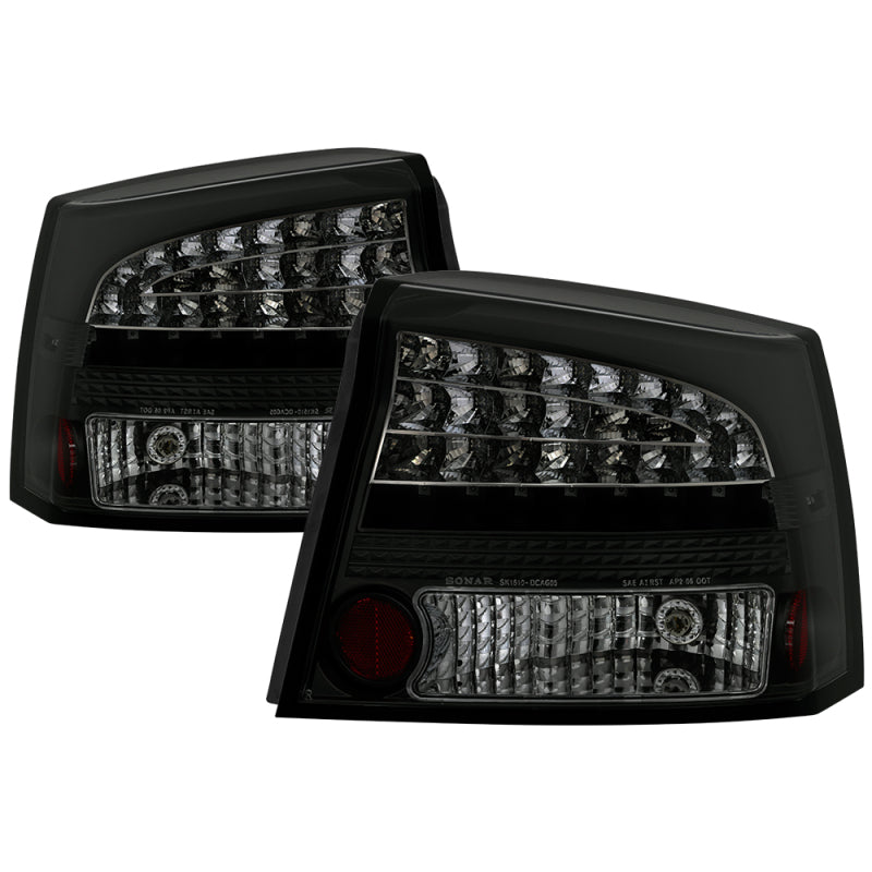 Load image into Gallery viewer, Spyder 06-08 Dodge Charger LED Tail Lights - Black Smoke ALT-YD-DCH05-LED-BSM
