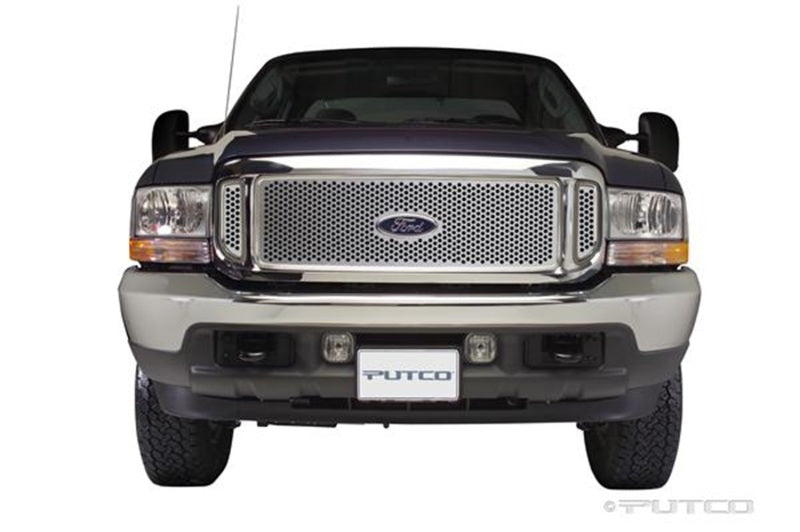 Load image into Gallery viewer, Putco 99-04 Ford SuperDuty w/ Logo CutOut (Does not Include Side Vents) Punch SS Grilles
