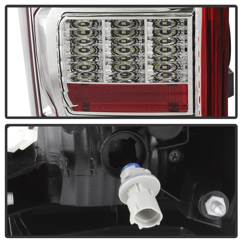 Load image into Gallery viewer, xTune 16-18 Toyota Tacoma Light Bar LED Tail Lights - Chrome (ALT-JH-TTA16-LBLED-C)
