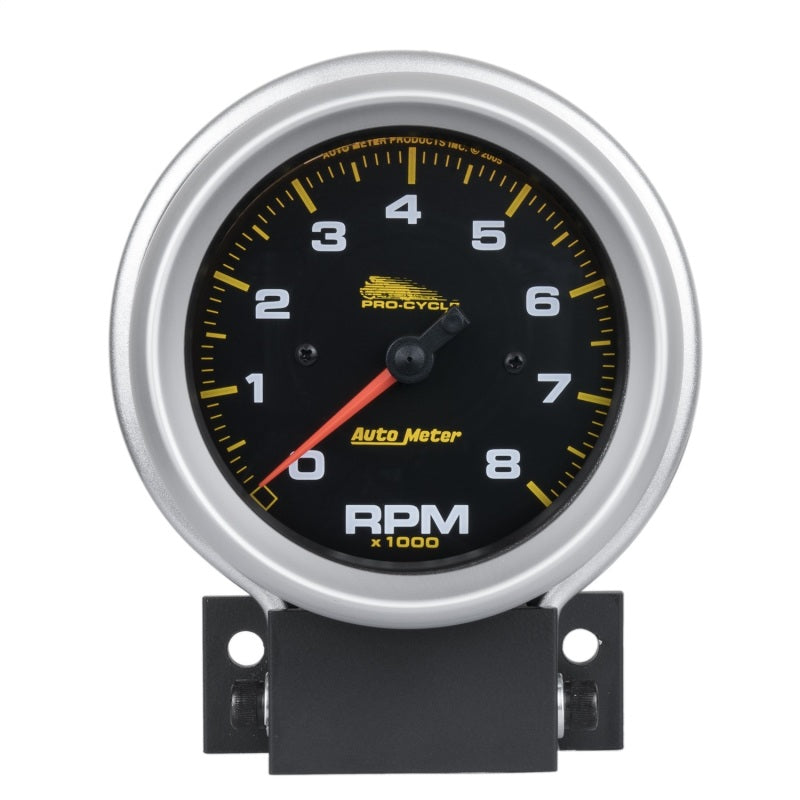 Load image into Gallery viewer, Autometer Pro-Cycle Gauge Tach 3 3/4in 8K Rpm 2 &amp; 4 Cylinder Black Pro-Cycle
