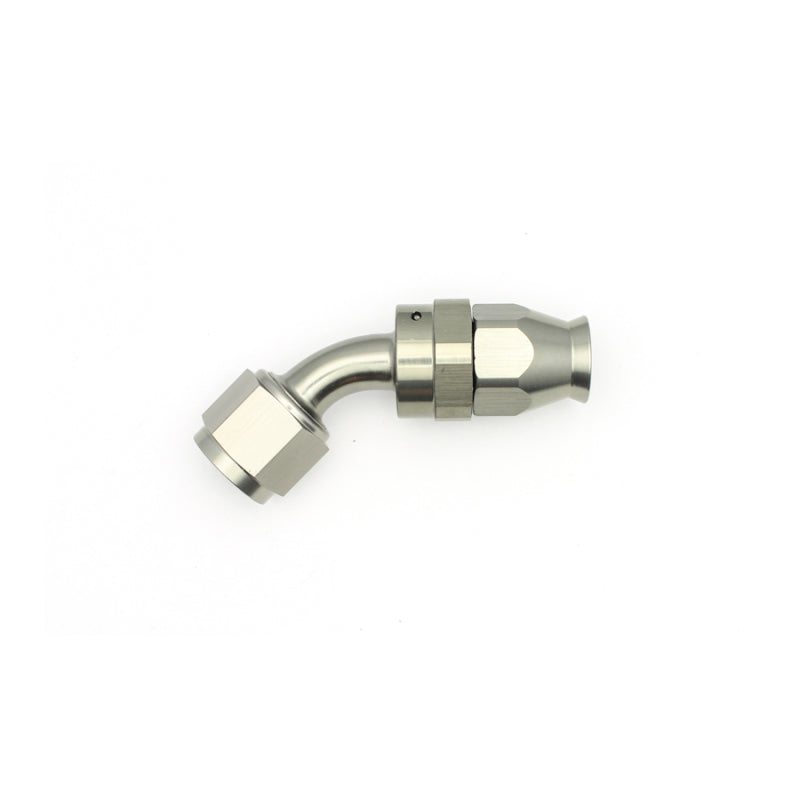 Load image into Gallery viewer, DeatschWerks 8AN Female Swivel 45-Degree Hose End PTFE (Incl. 1 Olive Insert)
