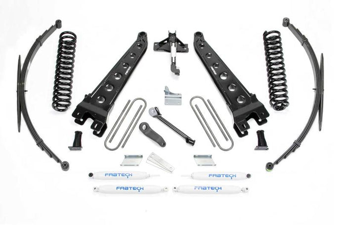 Fabtech 08-16 Ford F250/350 4WD 8in Rad Arm Sys w/Coils & Rr Lf Sprngs & Perf Shks