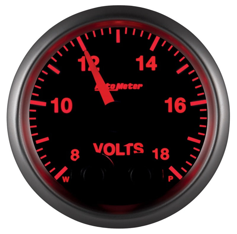 Load image into Gallery viewer, Autometer Elite 52.4mm Peak &amp; Warn w/ Electronic Control 8-18 Volt Voltmeter
