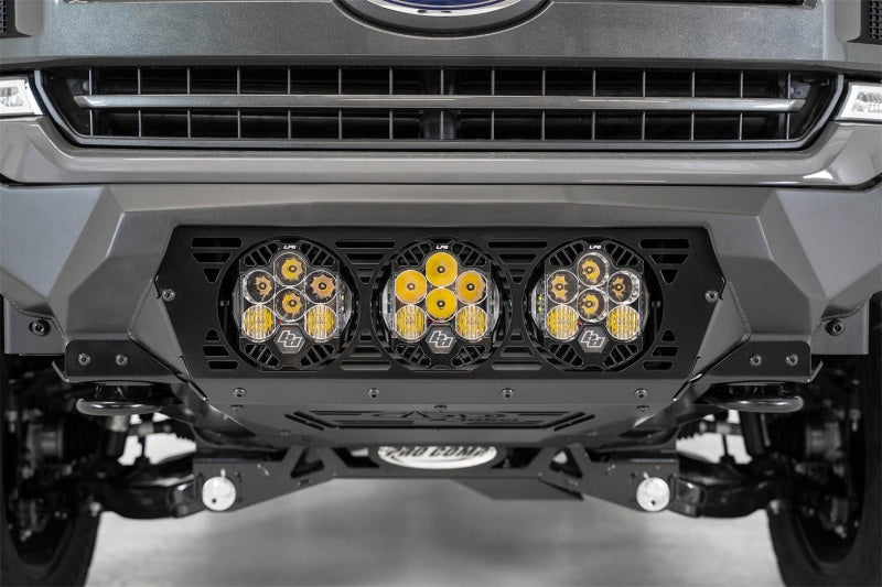 Load image into Gallery viewer, Addictive Desert Designs 18-20 Ford F-150 Bomber Front Bumper w/ 3 Baja Designs LP6 Mounts
