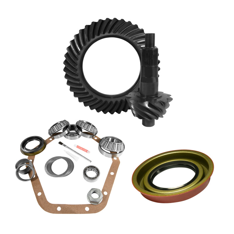 Load image into Gallery viewer, Yukon Gear 10.5in GM 14 Bolt 5.38 Thick Rear Ring &amp; Pinion Install Kit
