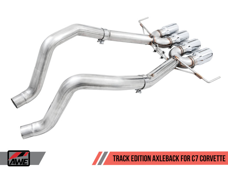 Load image into Gallery viewer, AWE Tuning 14-19 Chevy Corvette C7 Z06/ZR1 (w/AFM) Track Edition Axle-Back Exhaust w/Chrome Tips
