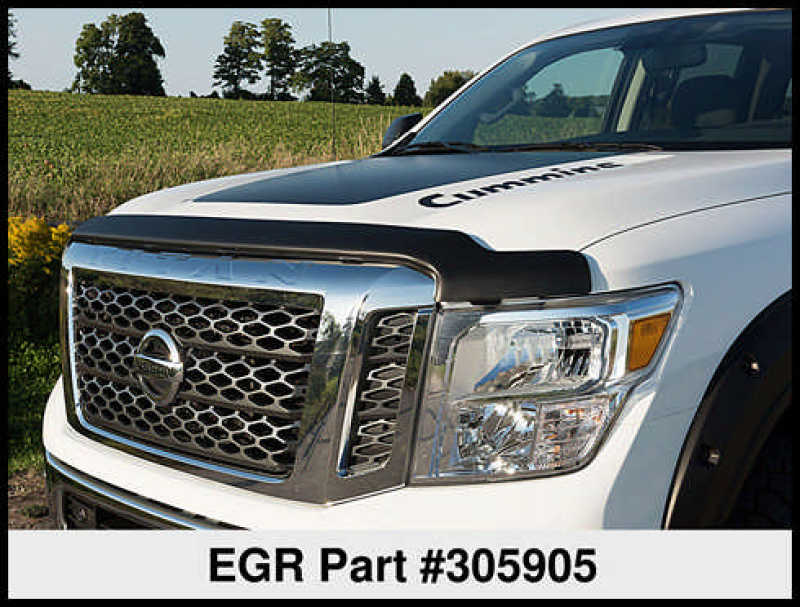 Load image into Gallery viewer, EGR 16+ Nissan Titan XD Superguard Hood Shield - Matte
