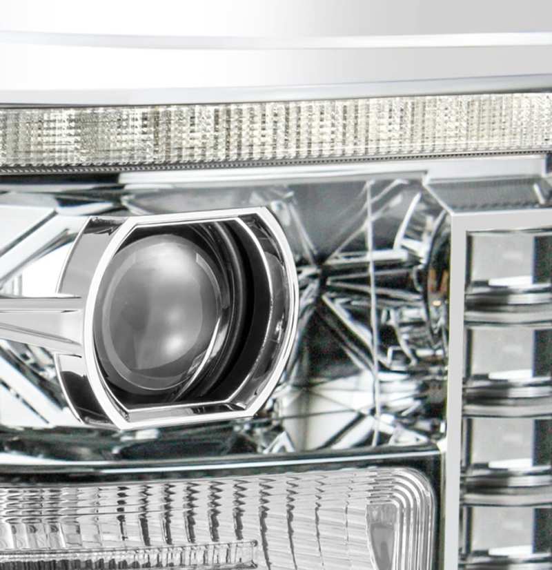 Load image into Gallery viewer, AlphaRex 11-16 Ford F-250 SD PRO-Series Projector Headlights Plank Style Design Chrome w/Seq Signal
