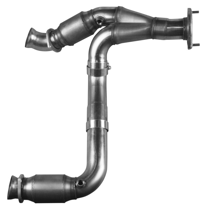 Load image into Gallery viewer, Kooks 07-08 GM 1500 3in x OEM Out Cat SS Y Pipe Kooks HDR Req
