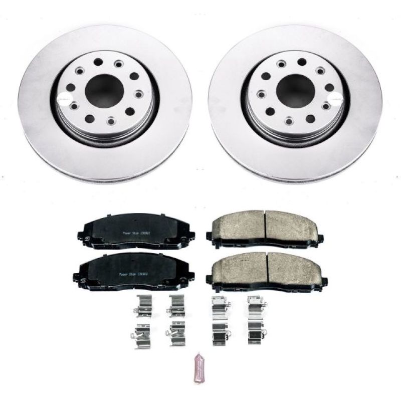Load image into Gallery viewer, Power Stop 18-19 Jeep Wrangler Front Z17 Evolution Geomet Coated Brake Kit
