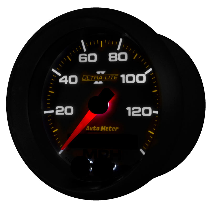 Load image into Gallery viewer, Autometer Ultra-Lite II 3-3/8in 0-140MPH In-Dash Electronic GPS Programmable Speedometer
