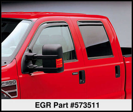 EGR 99+ Ford Super Duty Crew Cab In-Channel Window Visors - Set of 4 (573511)