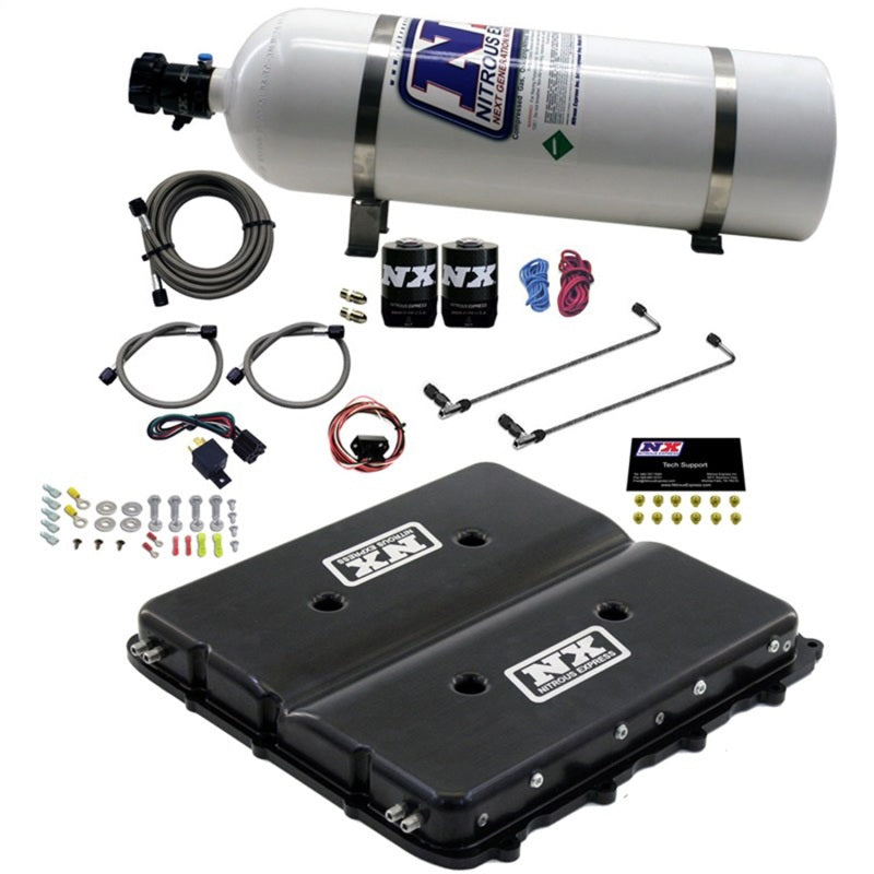 Load image into Gallery viewer, Nitrous Express Nitrous Kit w/Billet LT4 Supercharger Lid w/15lb Bottle
