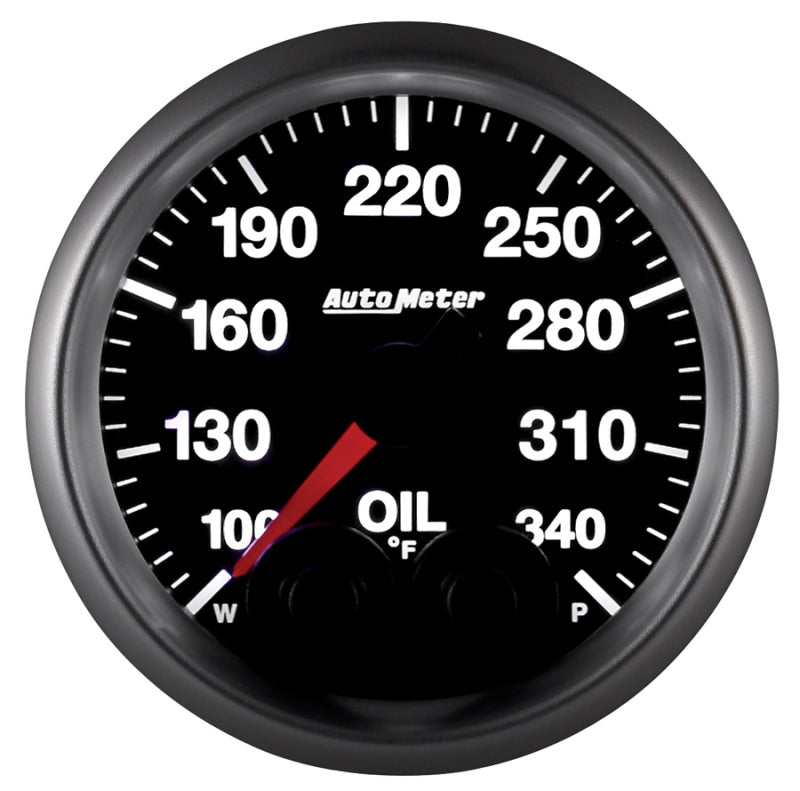 Load image into Gallery viewer, Autometer Elite 52mm 100-340 Deg F Oil Temp Peak &amp; Warn w/ Electronic Control Gauge
