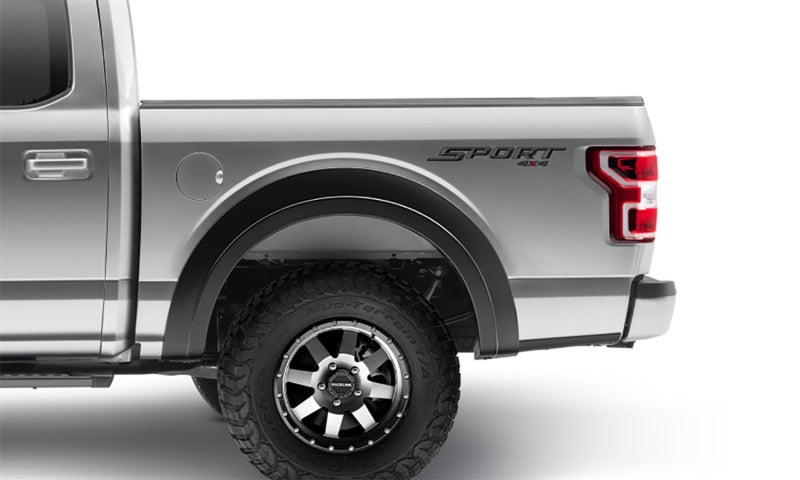 Load image into Gallery viewer, Bushwacker 15-17 Ford F-150 Styleside Extend-A-Fender Style Flares 2pc 67.1/78.9/97.6in Bed - Black
