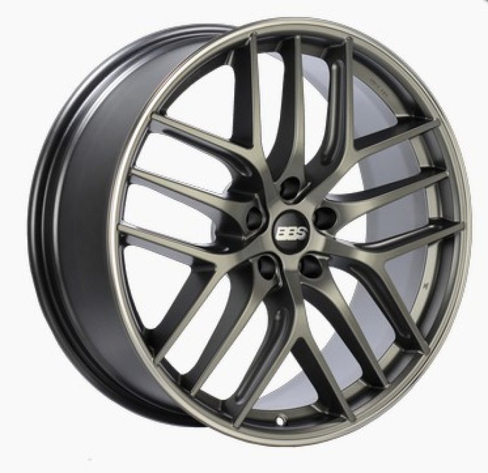 BBS CC-R 19x9 5x120 ET48 Satin Platinum Polished Rim Protector Wheel -82mm PFS/Clip Required