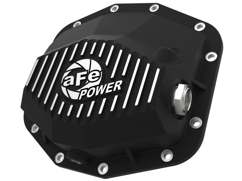 Load image into Gallery viewer, aFe POWER 21-22 Ram 1500 TRX Hemi V8 6.2L (sc) PRO Series Rear Differential Cover Black w/ Machined
