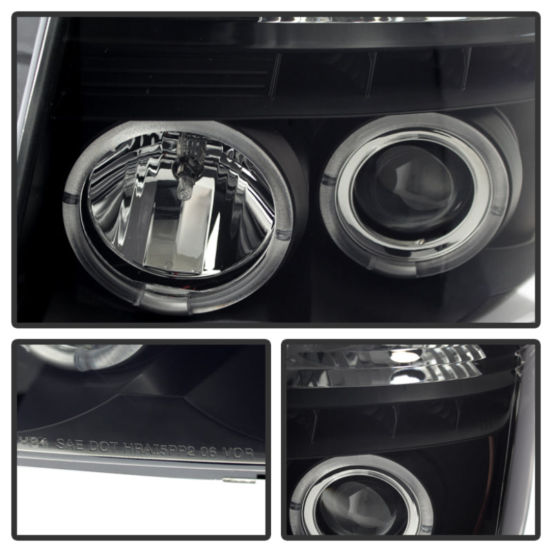 Load image into Gallery viewer, Spyder Nissan Titan 04-14 Projector Headlights LED Halo LED Blk Smke PRO-YD-NTI04-HL-BSM
