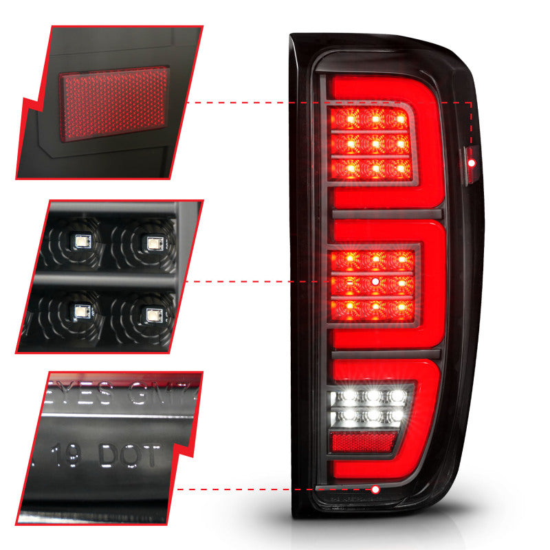 Load image into Gallery viewer, Anzo 19-23 GMC Sierra 1500/2500HD/3500HD Black Replacement Full LED Bar Tail Light
