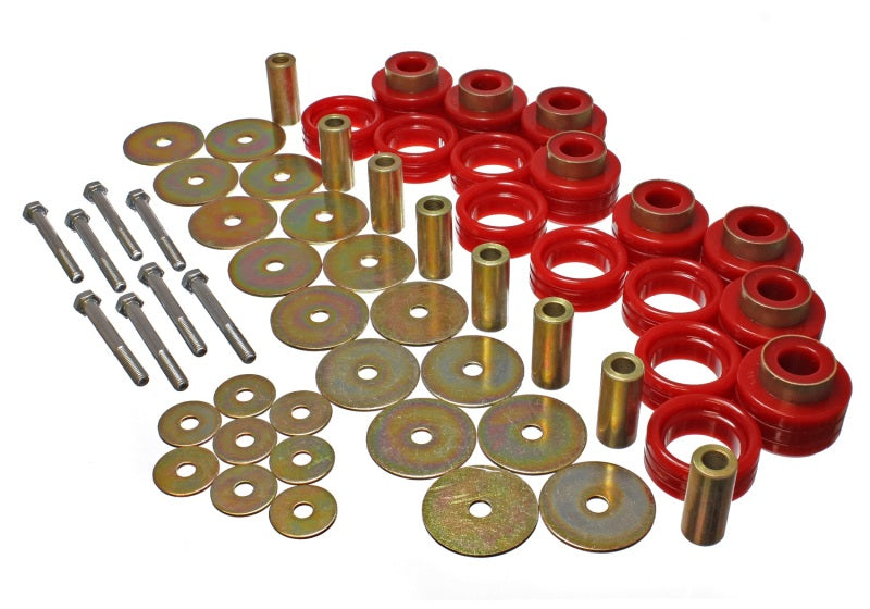 Load image into Gallery viewer, Energy Suspension Body Mount Set Inc. Hardware - Red
