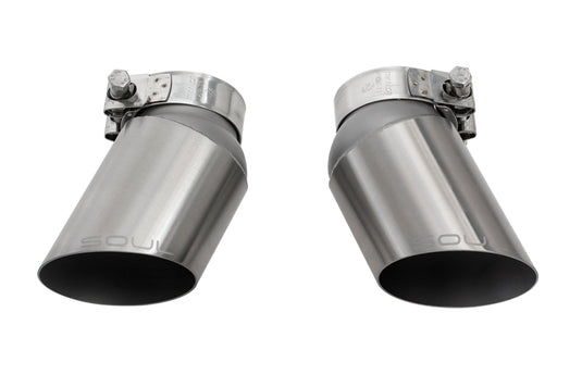 SOUL 10-12 Porsche 997.2 Turbo GT2 Style Bolt On Exhaust Tips (Brushed Finish)