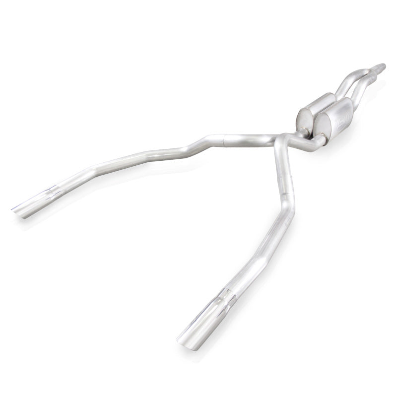 Load image into Gallery viewer, Stainless Works 2010-14 Ford Raptor 3in Exhaust Y-Pipe S-Tube Mufflers Under Bumper Exit
