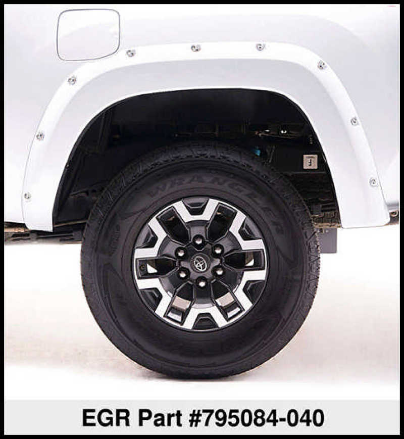 Load image into Gallery viewer, EGR 16+ Toyota Tacoma w/Mudflap Bolt-On Look Color Match Fender Flares - Set - Super White
