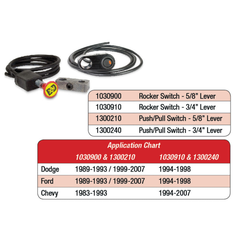 Load image into Gallery viewer, BD Diesel Push/Pull Switch Kit Exhaust Brake - 3/4in Manual Lever
