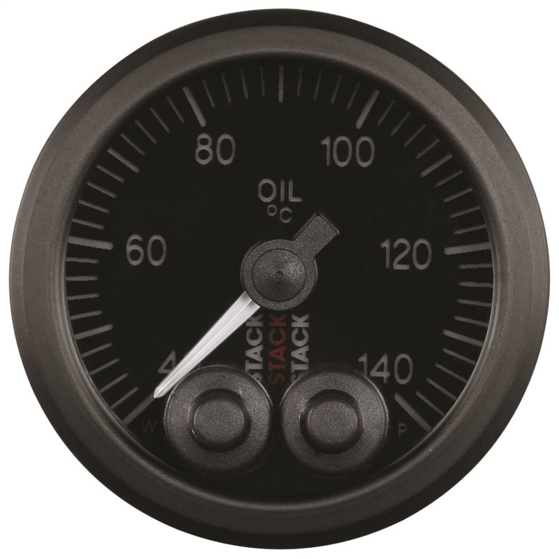 Load image into Gallery viewer, Autometer Stack 52mm 40-140 Deg C 1/8in NPTF Male Pro-Control Oil Temp Gauge - Black
