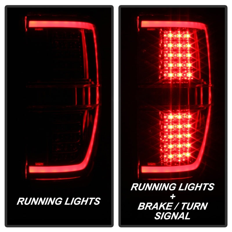 Load image into Gallery viewer, xTune 09-14 Ford F-150 Light Bar LED Tail Lights - Red Clear (ALT-JH-FF15009-LBLED-RC)
