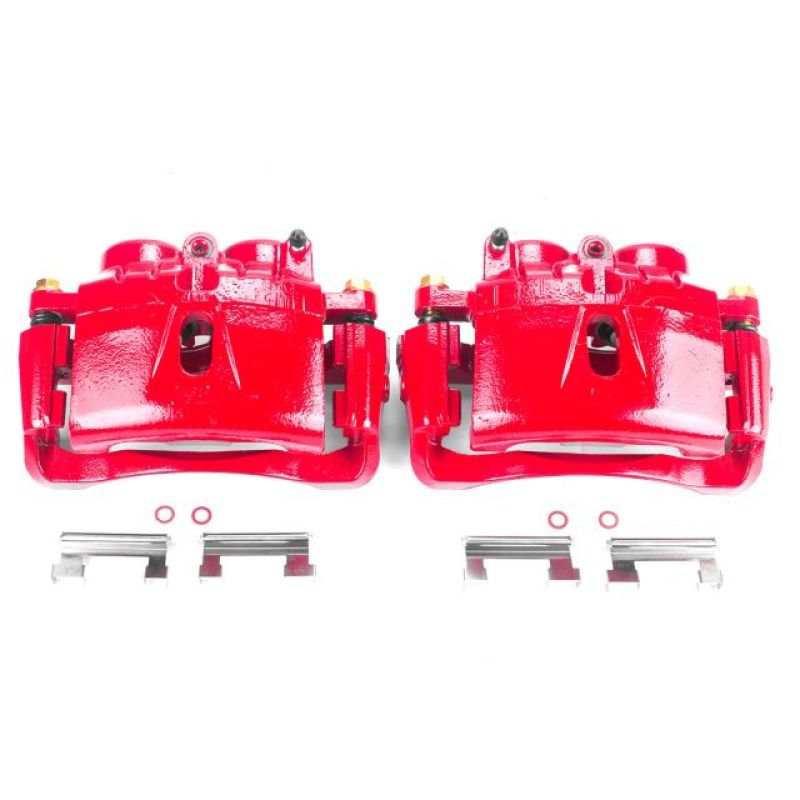 Load image into Gallery viewer, Power Stop 03-19 Chevrolet Express 3500 Front Red Calipers w/Brackets - Pair
