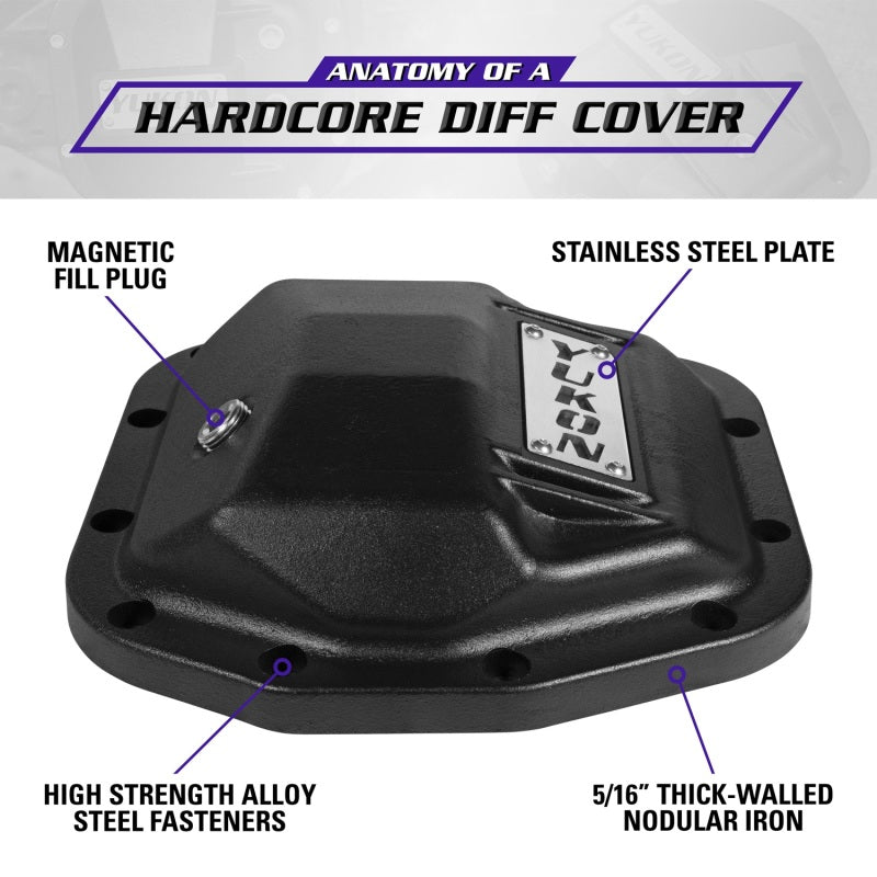 Load image into Gallery viewer, Yukon Gear Hardcore Front Nodular Iron Cover for Jeep Wrangler JL Dana 44/210mm
