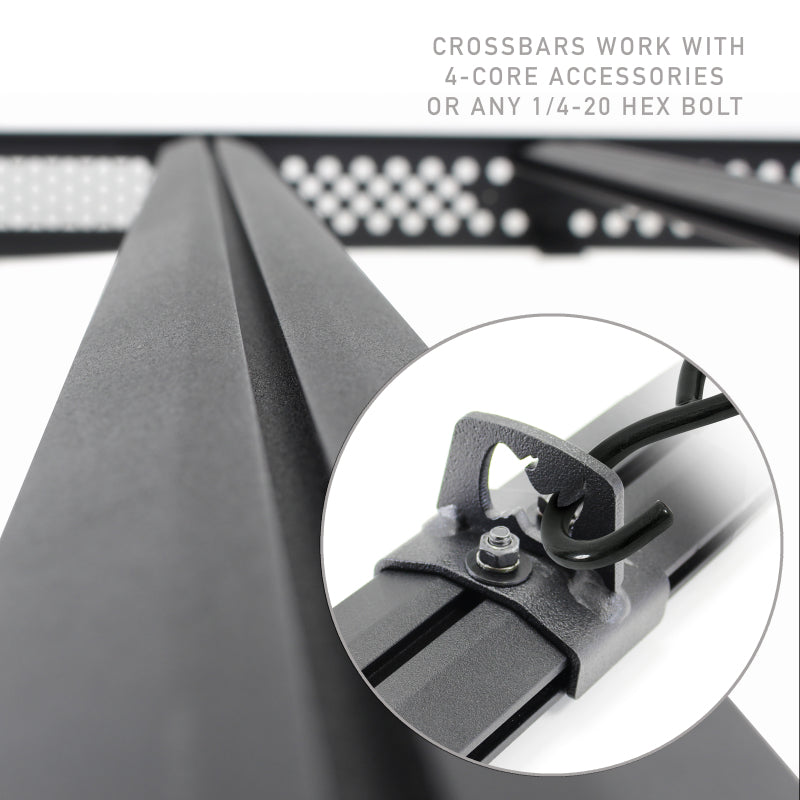 Load image into Gallery viewer, Go Rhino 16-23 Toyota Tacoma DC Ceros Low Profile Roof Rack - Tex. Blk
