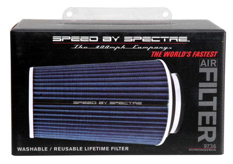 Load image into Gallery viewer, Spectre Adjustable Conical Air Filter 9-1/2in. Tall (Fits 3in. / 3-1/2in. / 4in. Tubes) - Blue
