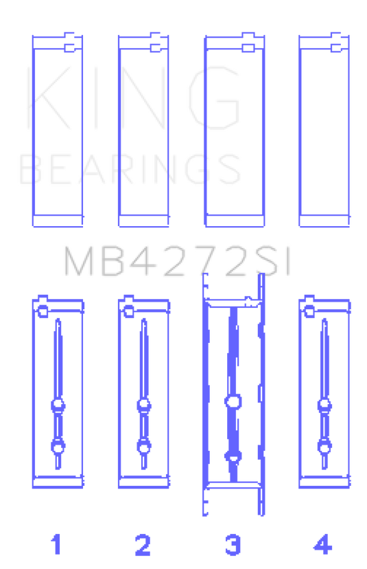 King Engine Bearings Holden Alloytec 175/190 Crankshaft Main Bearing Set