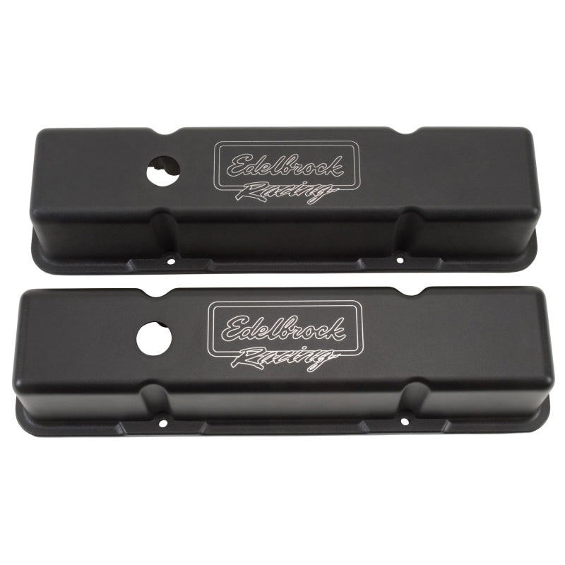 Load image into Gallery viewer, Edelbrock Valve Cover Victor Series Chevrolet 1959-1986 262-400 CI V8 Tall Black
