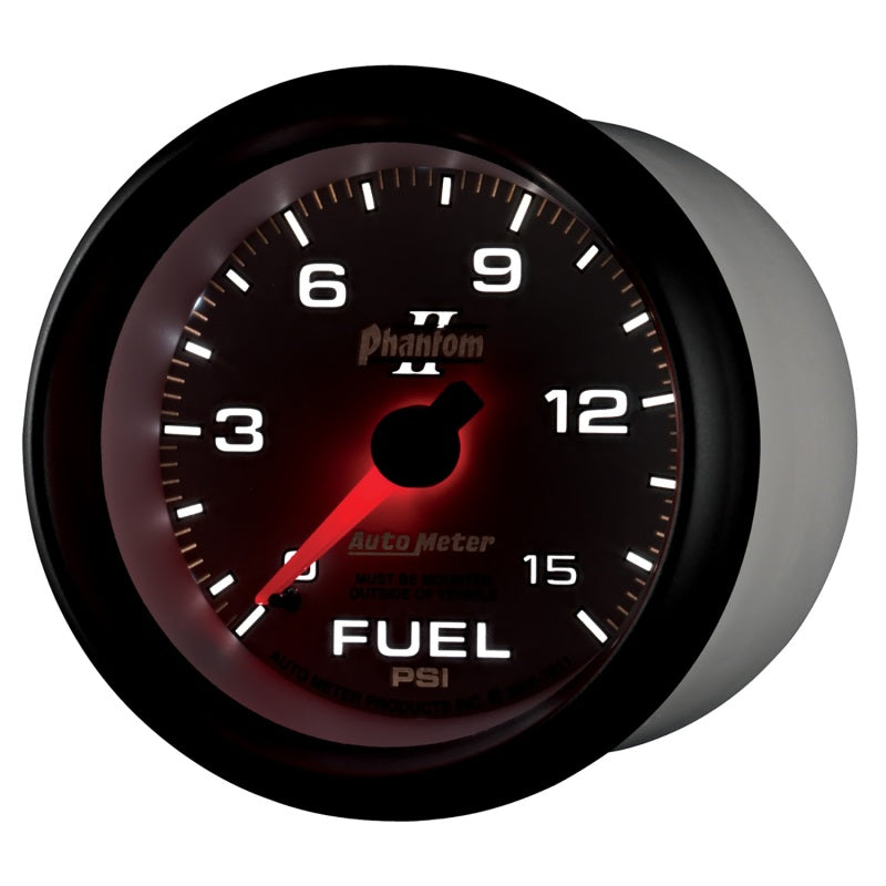 Load image into Gallery viewer, Autometer Phantom II 2-5/8in 0-15PSI Mechanical Fuel Pressure Gauge
