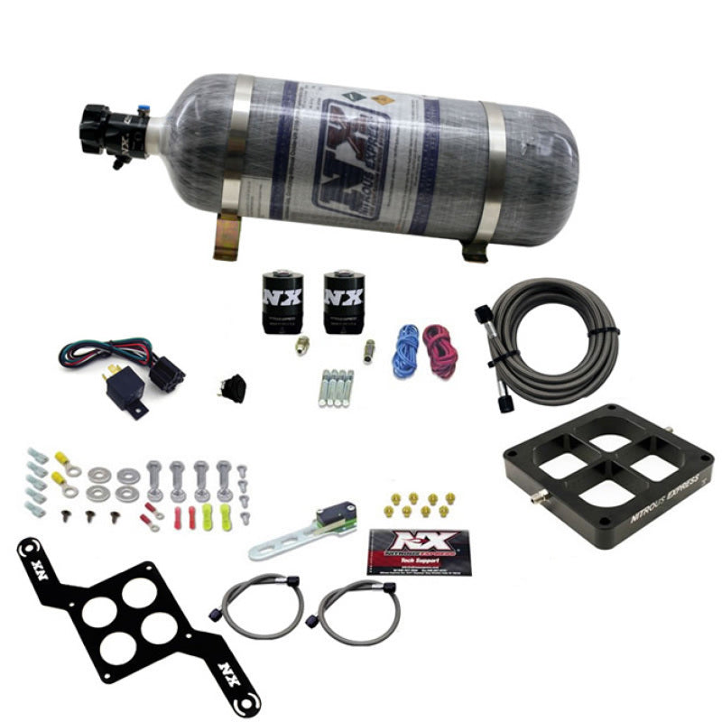 Load image into Gallery viewer, Nitrous Express Dominator Single Entry Billet Crossbar Stage 6 Nitrous Kit (50-300HP) w/Comp Bottle
