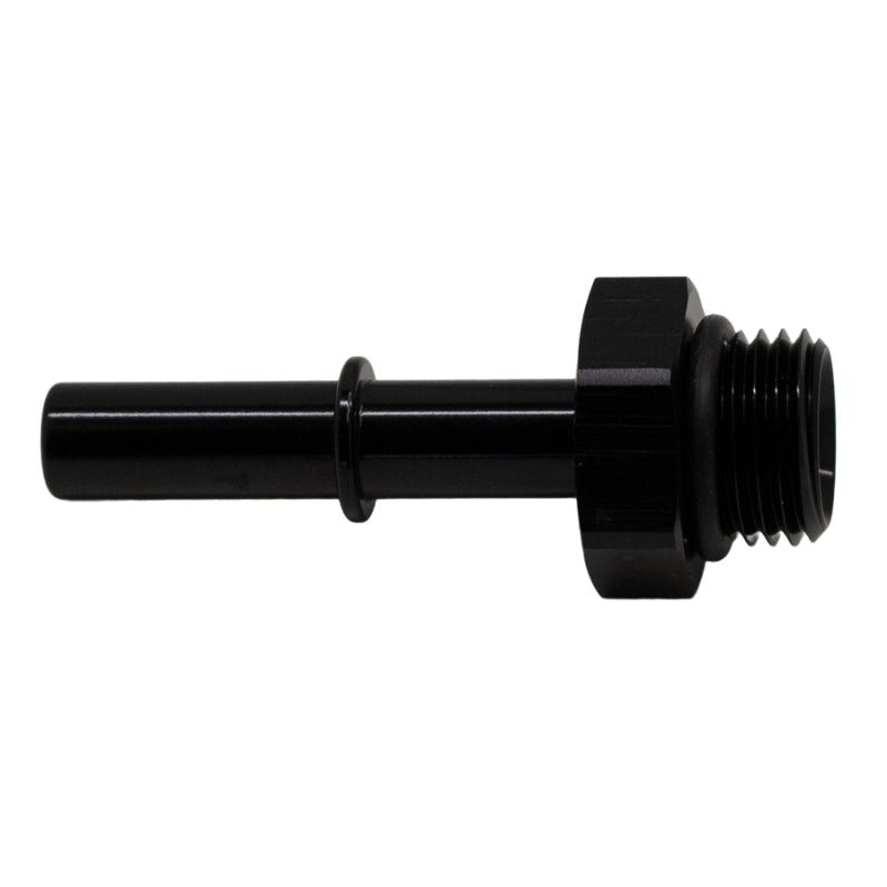 Load image into Gallery viewer, DeatschWerks 6AN ORB Male to 5/16in Male EFI Quick Connect Adapter - Anodized Matte Black
