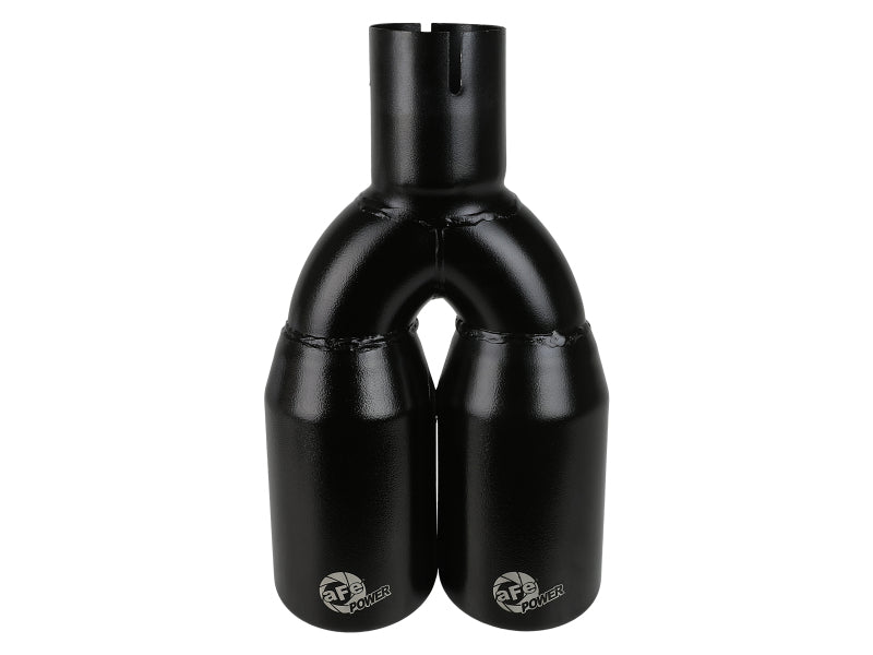 Load image into Gallery viewer, aFe MACH Force-Xp 409 Stainless Steel Clamp-on Exhaust Tip 2.5in Inlet 3.5in Outlet - Black
