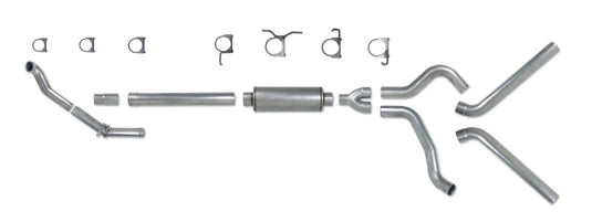 Diamond Eye KIT 4in Turbo Back DUAL AL: 94-97 FORD 7.3L F250/F350 PWRSTROKE NFS W/ CARB EQUIV STDS