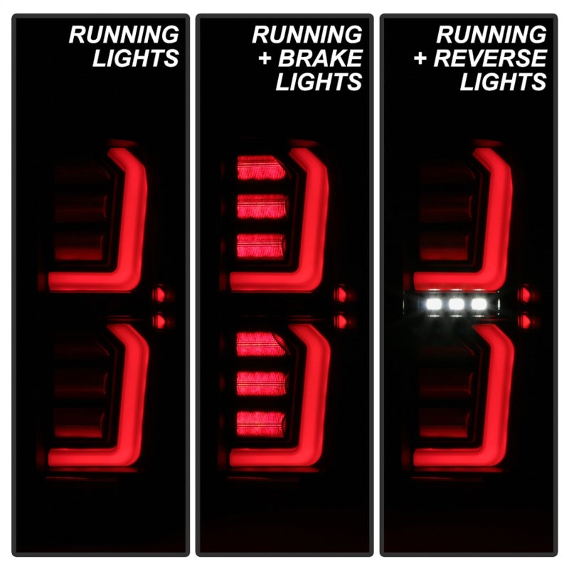 Load image into Gallery viewer, Spyder GMC Sierra 19-20 Incandescent Bulb Model Only LED Tail Lights - Black ALT-YD-GS19-LED-BK
