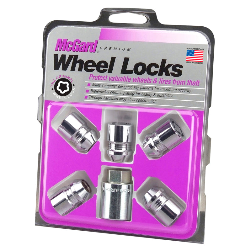 Load image into Gallery viewer, McGard Wheel Lock Nut Set - 5pk. (Cone Seat) M12X1.25 / 13/16 Hex / 1.28in. Length - Chrome
