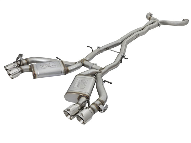 Load image into Gallery viewer, aFe MACHForce XP 3in 304 Stainless Steel Cat-Back Exhaust 16-17 Chevy Camaro SS V8-6.2L
