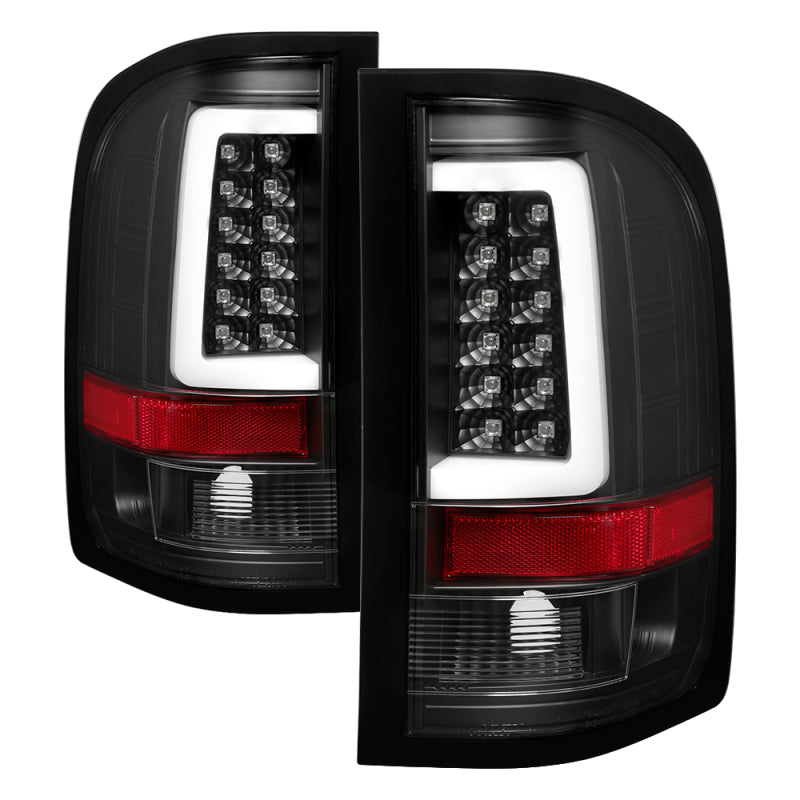 Load image into Gallery viewer, Spyder 07-13 Silverado (Will Not Work w/2010 921 Bulb) V3 LED Tail Lghts Blk ALT-YD-CS07V3-LBLED-BK
