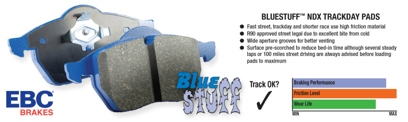 Load image into Gallery viewer, EBC 05-10 Chrysler 300C 6.1 SRT8 Bluestuff Front Brake Pads
